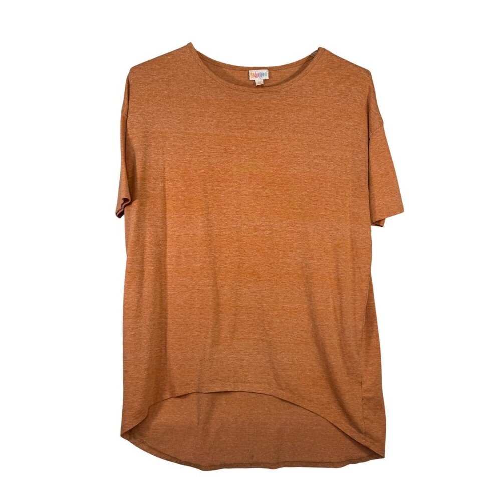 LuLaRoe Womens XS Orange Heathered High-Low T-Shirt